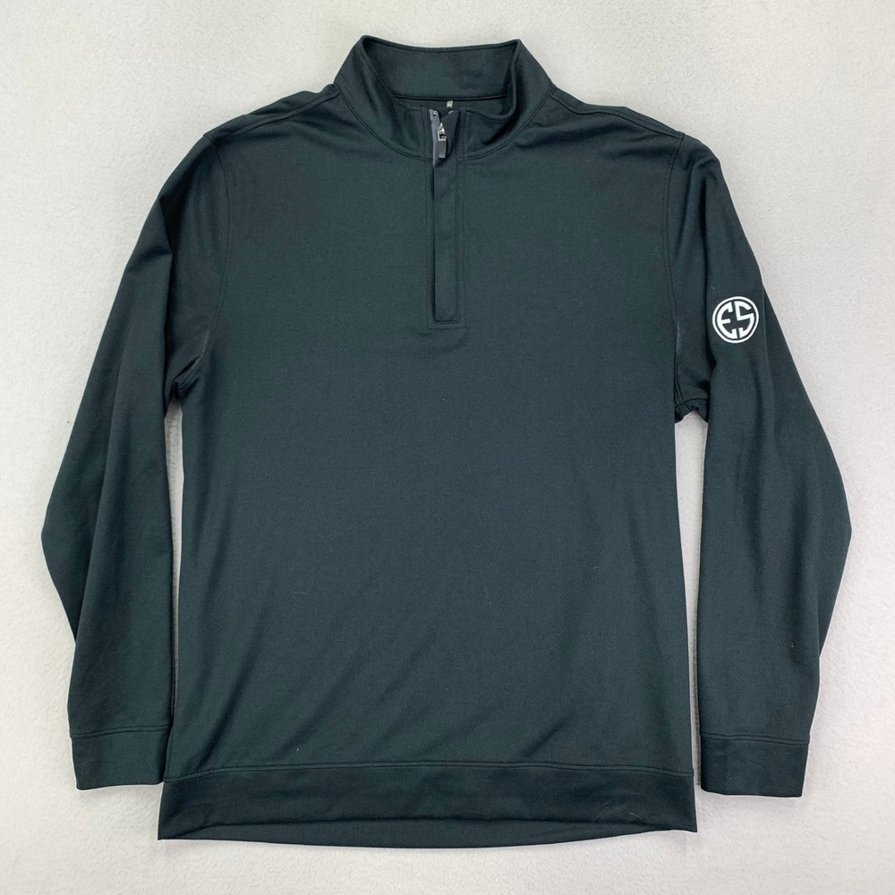 Swannies‎ Quarter Zip Pullover Golf Mens L Gray Long Sleeve Performance Stretch